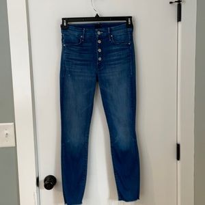 Mother The Pixie ankle fray